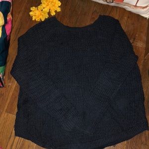 Victoria Secret 100% Cotton Navy Blue Sweater